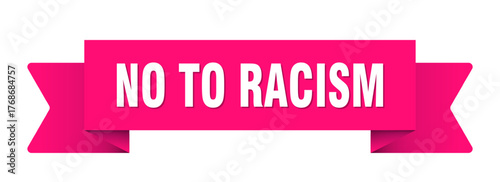 no to racism ribbon isolated on transparent background. no to racism ribbon