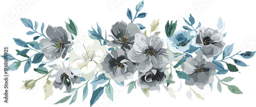 watercolor floral, floral clipart, flower illustration, watercolor bouquet, watercolor flowers, floral png, botanical art, watercolor leaves, floral elements, flower clipart, floral arrangement