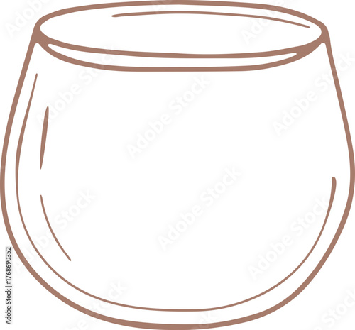 Elegant highball glass outline, perfect for creative patterns.