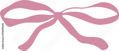 Retro whimsical ribbon bow, graceful and feminine with artistic flair.