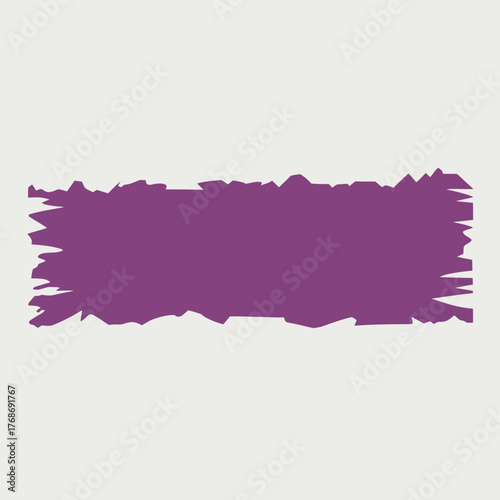 Roughly painted purple brush stroke on light background