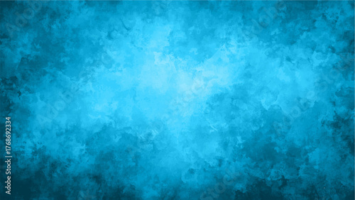 Abstract bright turquoise and deep teal blue watercolor background with soft, blended edges. Sky or water aesthetic perfect for peaceful, oceanic, or artistic digital design.