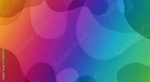 Abstract gradient background with flowing shapes and vibrant colors