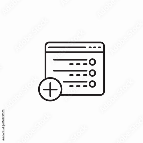add webpage option icon sign vector