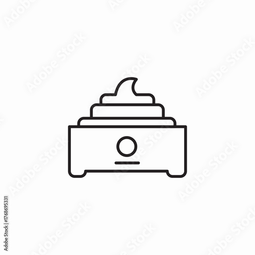 aromatherapy diffuser unit icon sign vector