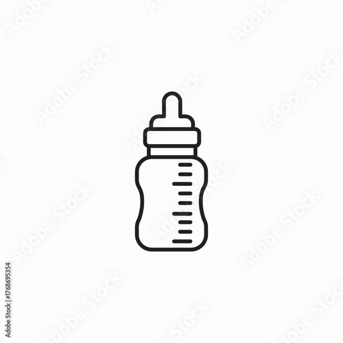 baby bottle feeding icon sign vector