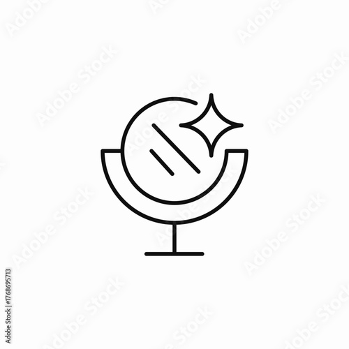 clean shiny mirror icon sign vector