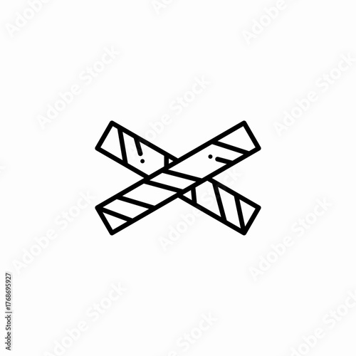 crime scene tape icon sign vector