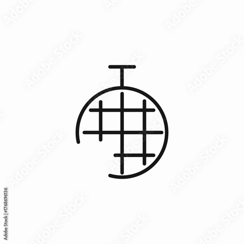 disco ball music icon sign vector