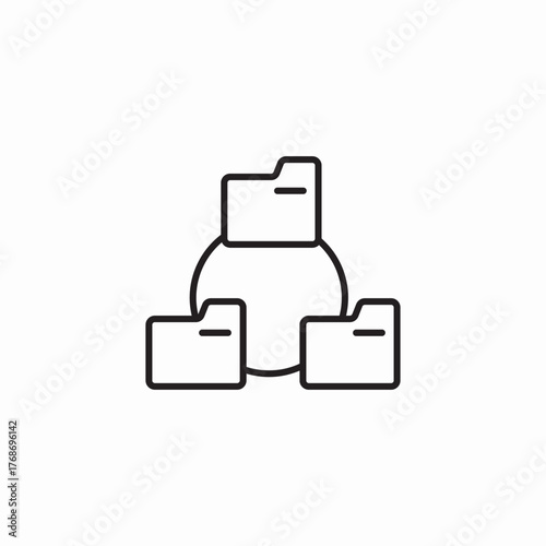 distributed system icon sign vector