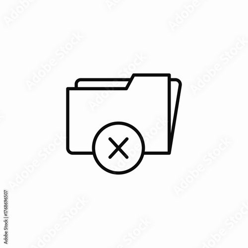 folder error icon sign vector