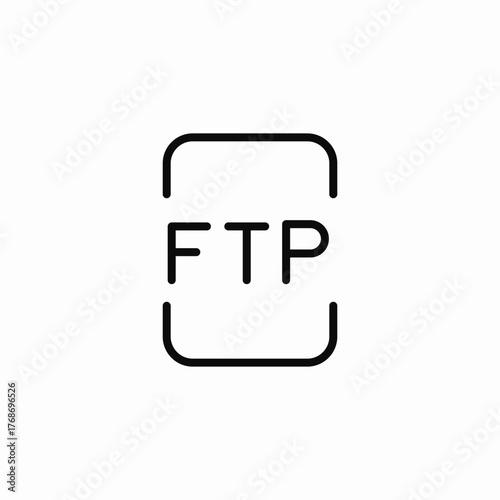 ftp phone protocol icon sign vector