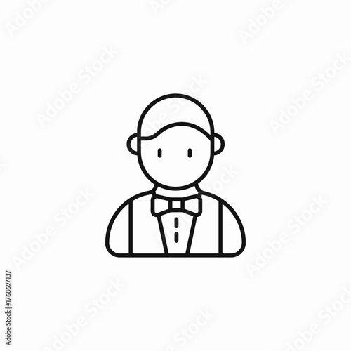 man bellhop concierge icon sign vector