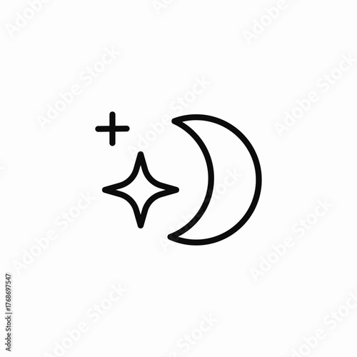 moon stars symbol icon sign vector