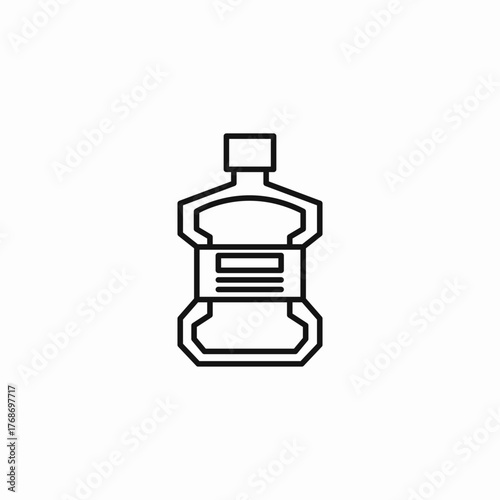 mouthwash liquid bottle icon sign vector