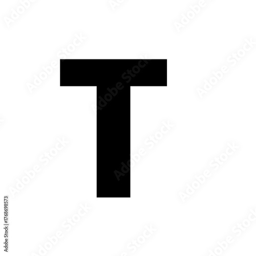 Simple Geometric Letter T Icon