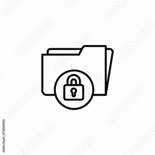 secure folder icon icon sign vector