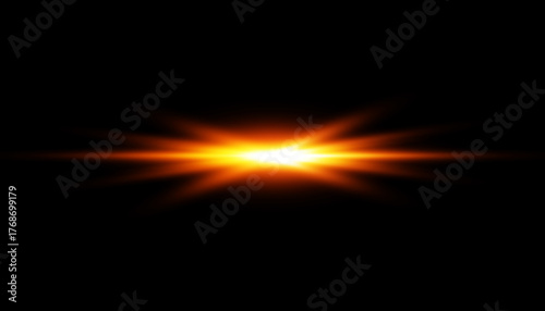 Golden lens flare light effects glowing isolated