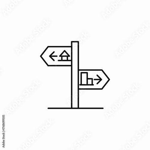 workplace direction sign icon sign vector