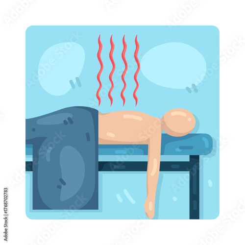 Illustration of People Receiving Back Therapy Treatment