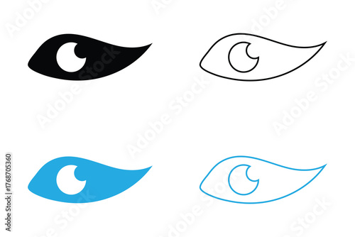 set of vector eye icon, eye icon.