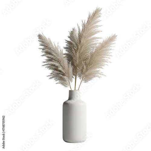 Neutral Pampas Grass Arrangement: Modern Minimalist Home Decor