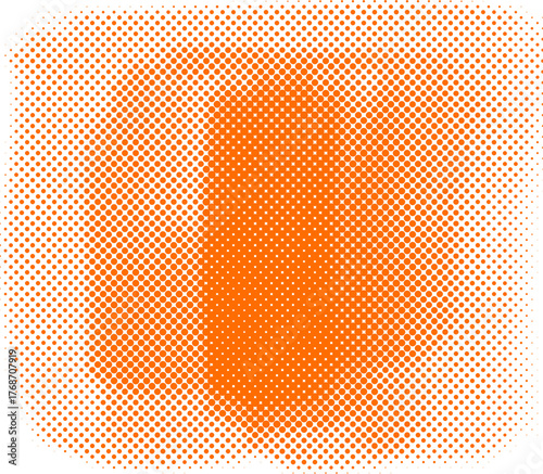 Orange halftone gradient background – retro comic dot texture pattern on black 1