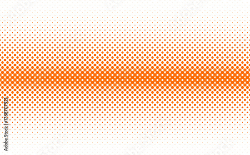 Orange halftone gradient background – retro comic dot texture pattern on black 2
