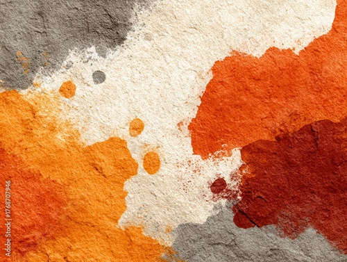 Abstract Retro Watercolor Texture in Warm Autumn Colors