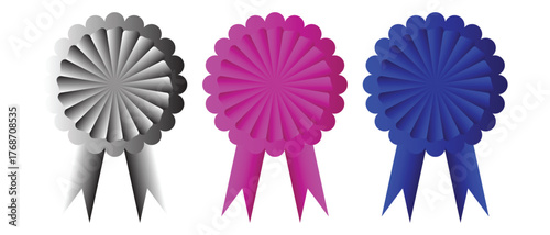 Medal and badge icon, Winning award, prize, label icon, Certified Medal icon badge.