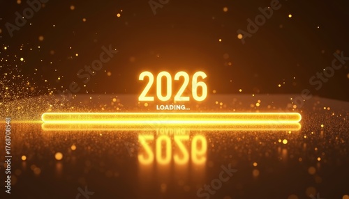 Large, glowing yellow numbers displaying 