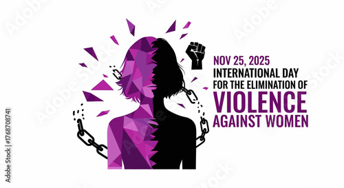 Empower women and eliminate violence with this striking International Day design, raising awareness and promoting strength and resilience for a brighter, safer future