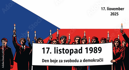 Remembering Velvet Revolution with Candlelight Vigil in Czech Republic, Honoring Freedom and Democracy with Solidarity, Promoting Remembrance and Unity, Perfect for Patriotic Campaigns