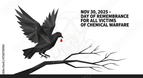 Remembering Victims of Chemical Warfare with a Symbolic Dove on November 30, 2025 - A Powerful Image of Peace and Remembrance
