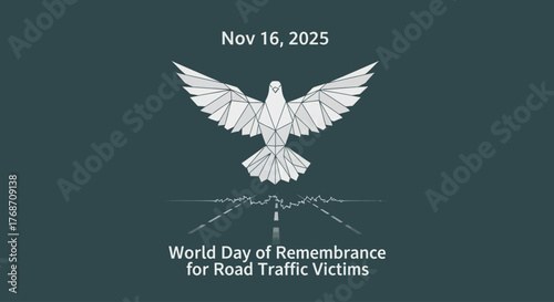 Remember road traffic victims with a symbolic dove on World Day of Remembrance November 16, 2025, promoting safety awareness and honoring those affected by road accidents
