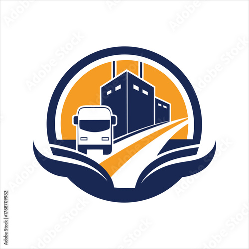 Cargo Transport Service Logo Design Template Vector