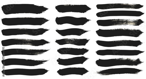 brush strokes set expressive black brushstrokes for artistic designs  backgrounds ideal for adding texture depth and a hand-crafted feel to designs