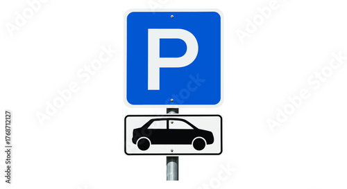 Electric car parking showcasing a charging station with a parking sign symbolizing eco-friendly transport and the future of electric vehicles.