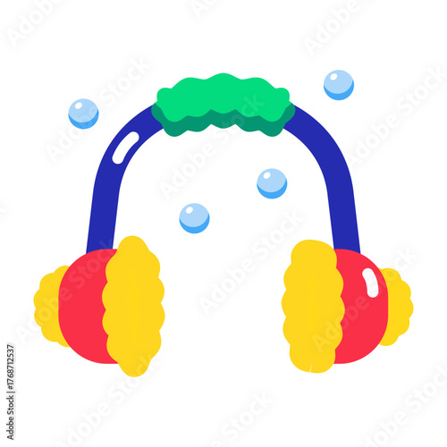 A flat style icon of cozy ear muffs
