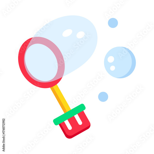 Flat style icon representing soap bubbles