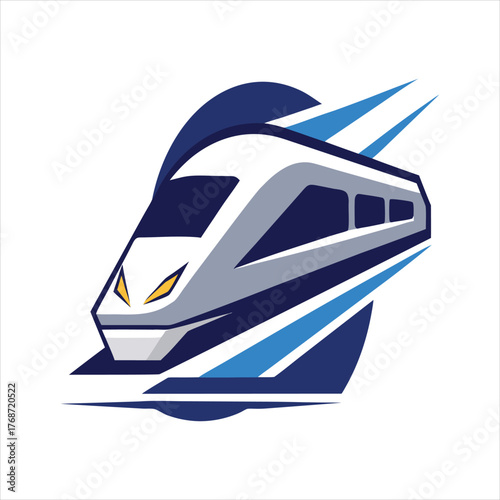 Speed Train Logo Design Vector Illustration