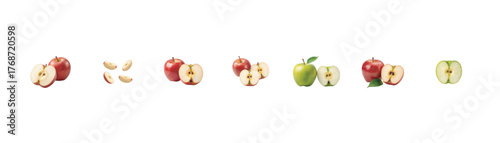 Delicious Fresh Apples Sliced And Whole With Seeds For Healthy Eating