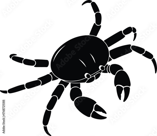 Silhouette crab arthropod illustration is perfect for creative projects vector illustration