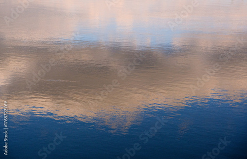 Water colors and cloud reflections in the bay