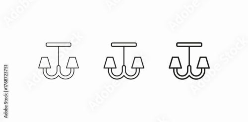 chandelier light icon sign vector