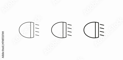 car front light icon sign vector