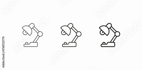 desk lamp icon sign vector