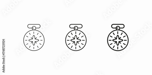 pocket compass icon sign vector