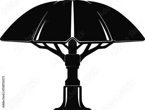 Silhouette street lamp post offers a classic vintage style vector illustration