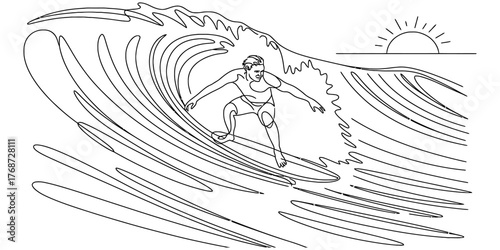 Continuous one line drawing of a person joyfully holding a large sign with three dollar signs vector